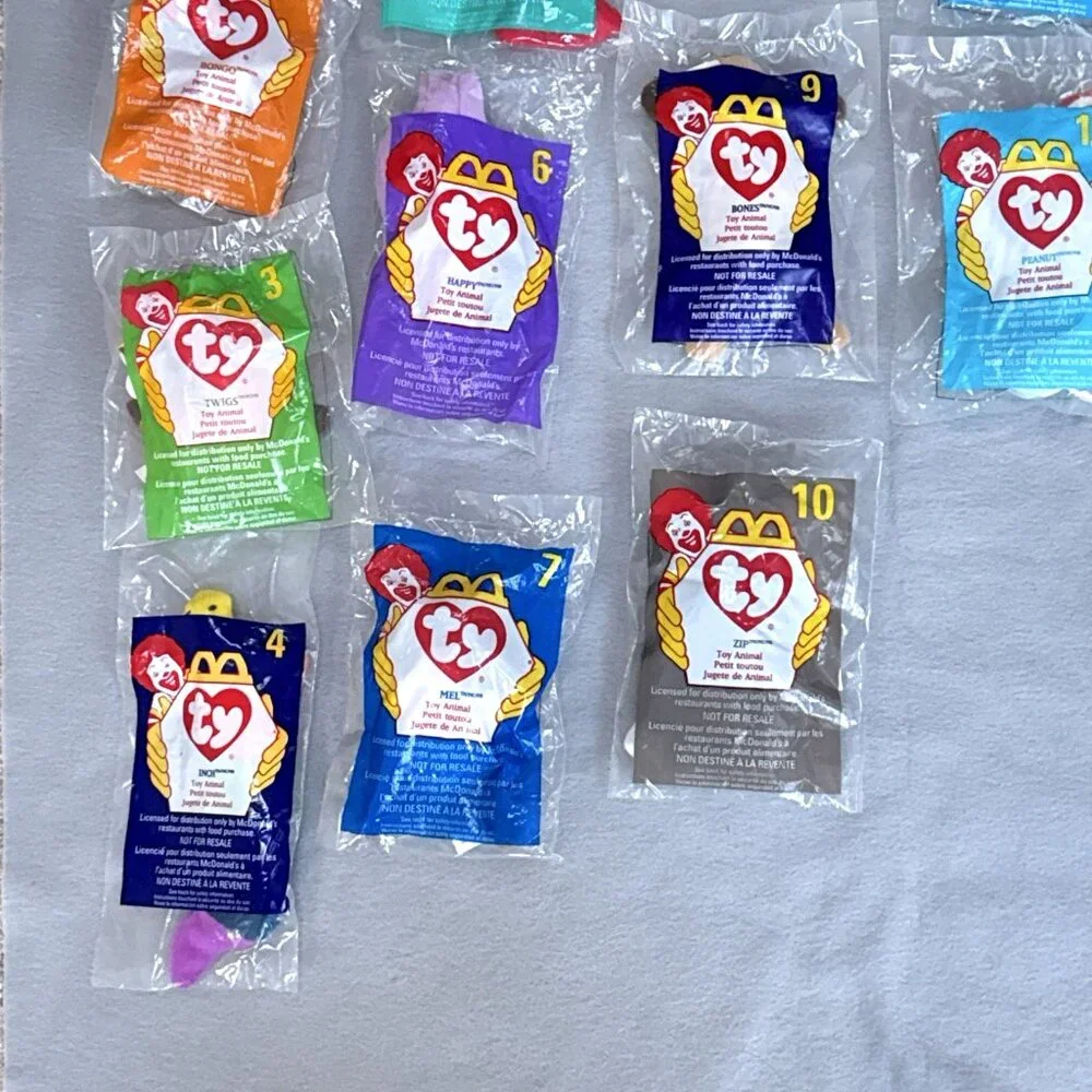 McDonalds Ty Teenie Beanie Babies 1998 1999 Lot Of 24 Complete Sets Plush Favors - Picture 3 of 16